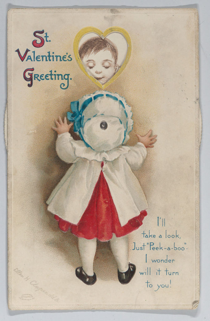 Ellen Hattie Clapsaddle「（バレンタインカード）」1913 の画像。