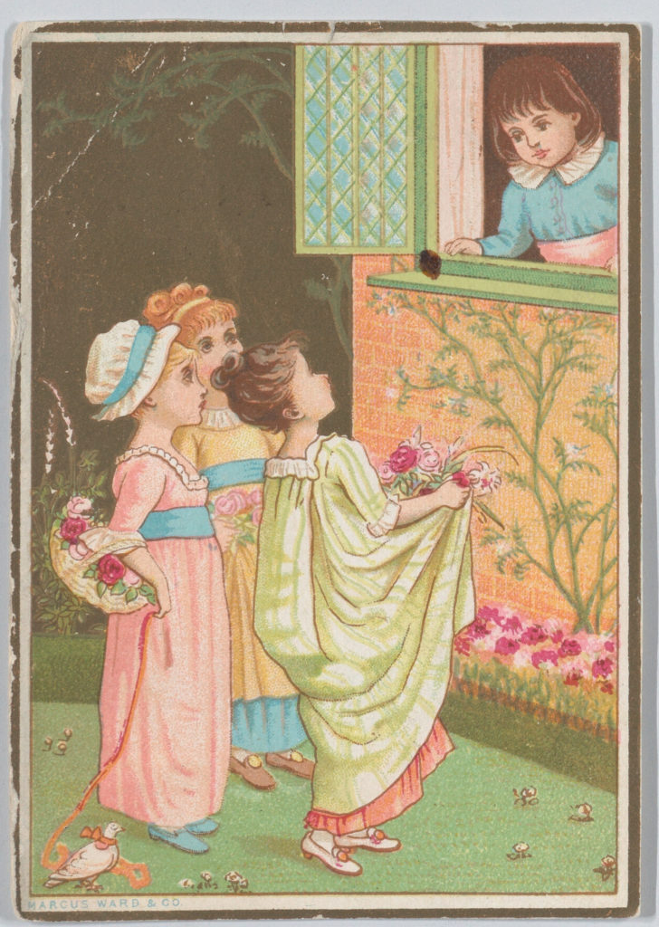Kate Greenaway社のバレンタインカードの画像。