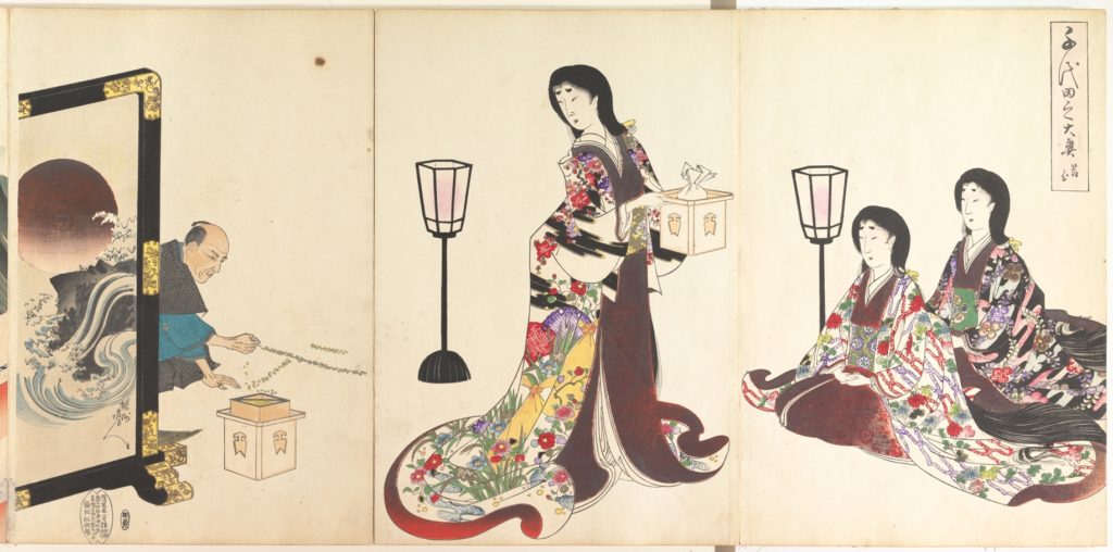 豊原周延「千代田之大奥 節分」（1895 、メトロポリタン美術館）の画像。