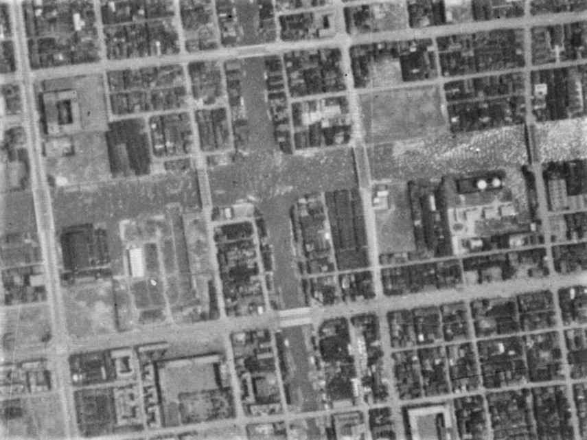 昭和11年撮影航空写真（（B4-C5-79【部分】）国土地理院Webサイトより）の画像。