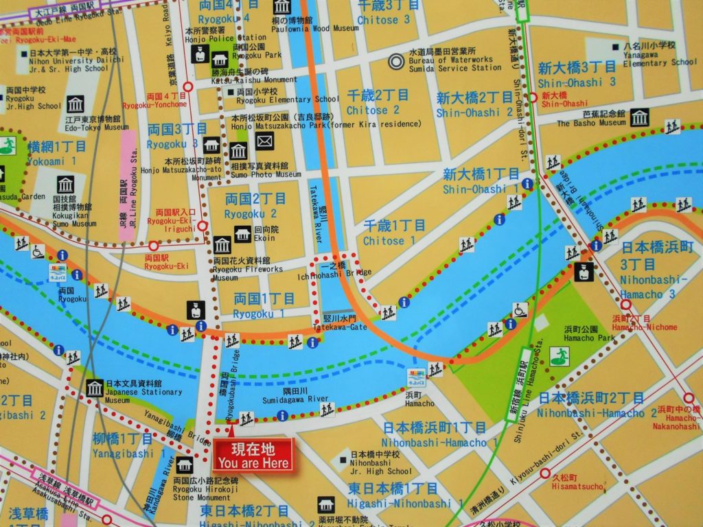 首都高速両国大橋付近の地図の画像。