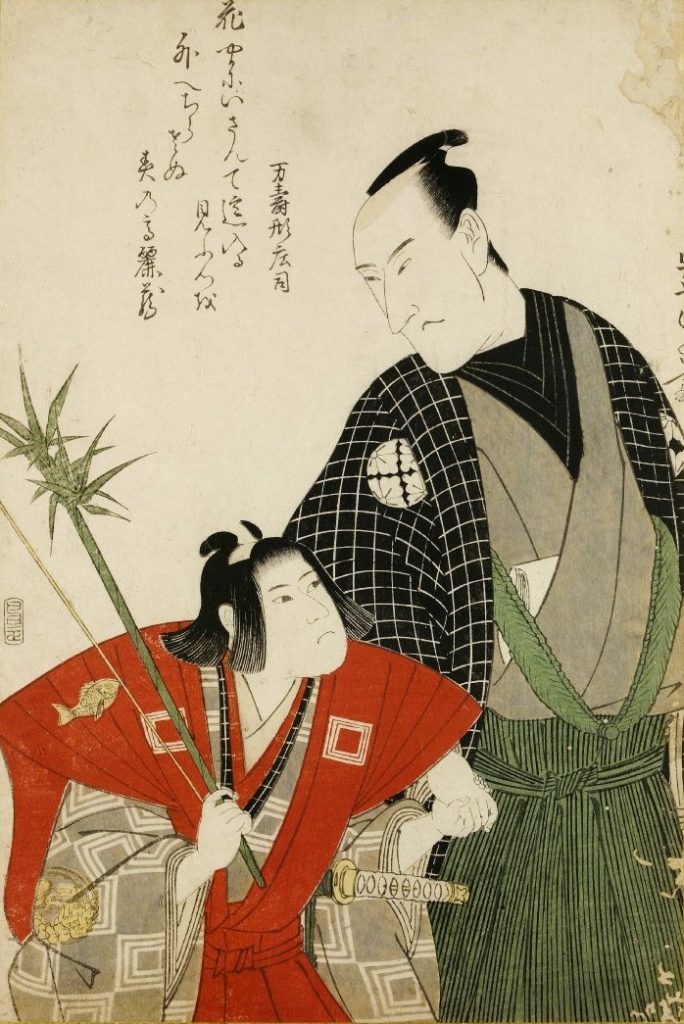 （作品名不明、歌川豊国（初代）1800、大英博物館）の画像。
