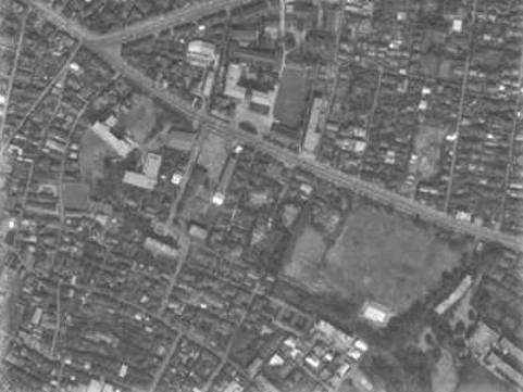 昭和36年撮影空中写真（国土地理院Webより、KT611YZ-212〔部分〕）の画像。