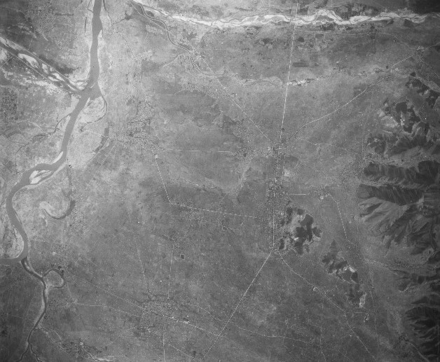 東村山郡天童付近、昭和23年撮影空中写真（国土地理院Webサイトより、USA-M894-19〔部分〕） の画像。