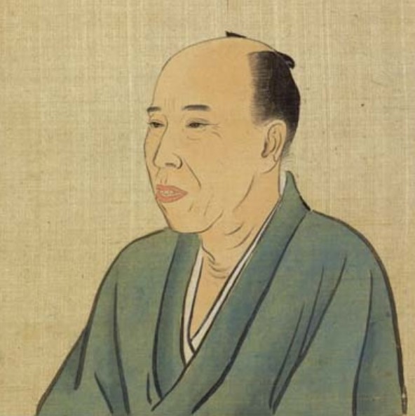 岡本花亭肖像〔部分〕（『近世名家肖像』谷文晁、東京国立博物館）の画像。 