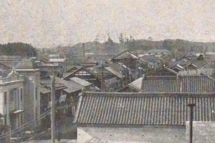 昭和初期の白河（『少年輝く白虎隊』高木英一郎（大同館書店、1934）国立国会図書館デジタルコレクション ）の画像。