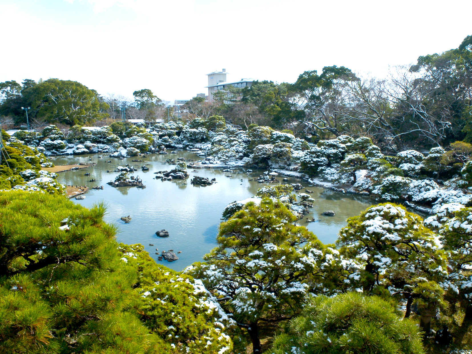 松濤園冬景（柳川市Webサイトより20211204ダウンロード）の画像。