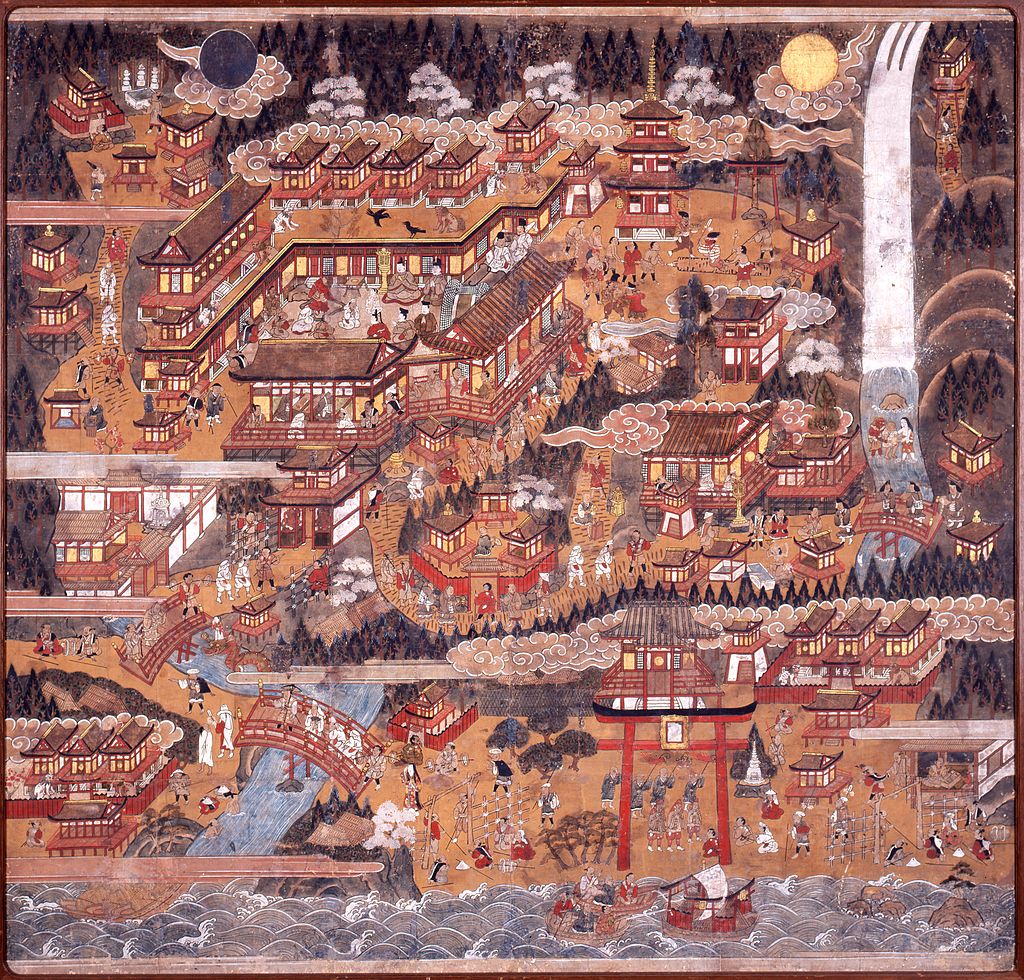 「那智参詣曼荼羅」（Wikipediaより20220210ダウンロード）の画像。