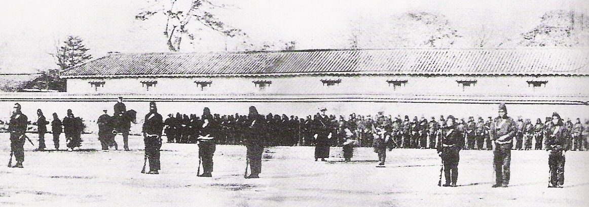 フランス式日本軍歩兵部隊の訓練風景（Wikipediaより20220216ダウンロード）の画像。