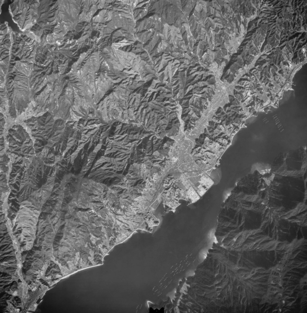 芸州口戦場跡、昭和36年撮影空中写真（国土地理院Webサイトより、CG611YZ-C2-17〔部分〕）の画像。