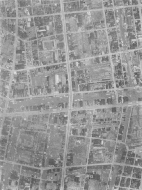木場付近、昭和11年撮影空中写真（国土地理院Webサイトより、B４-C５-78〔部分〕）の画像。